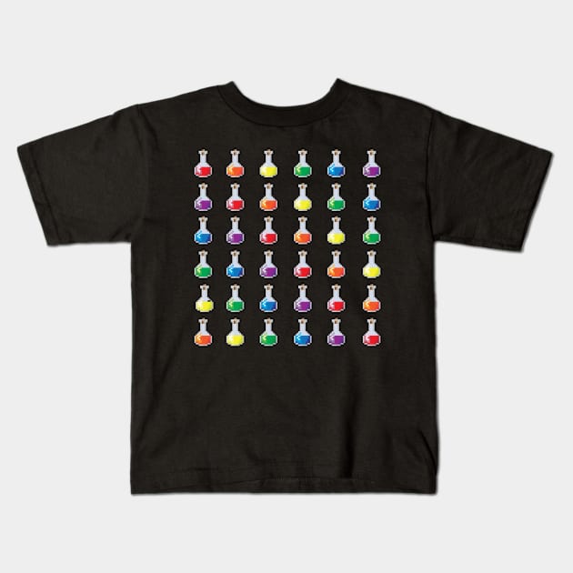 Rainbow Potion Kids T-Shirt by tesiamarieart